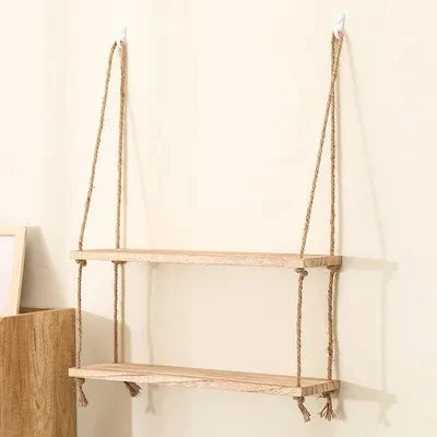 Hanging Wood Wall Shelf