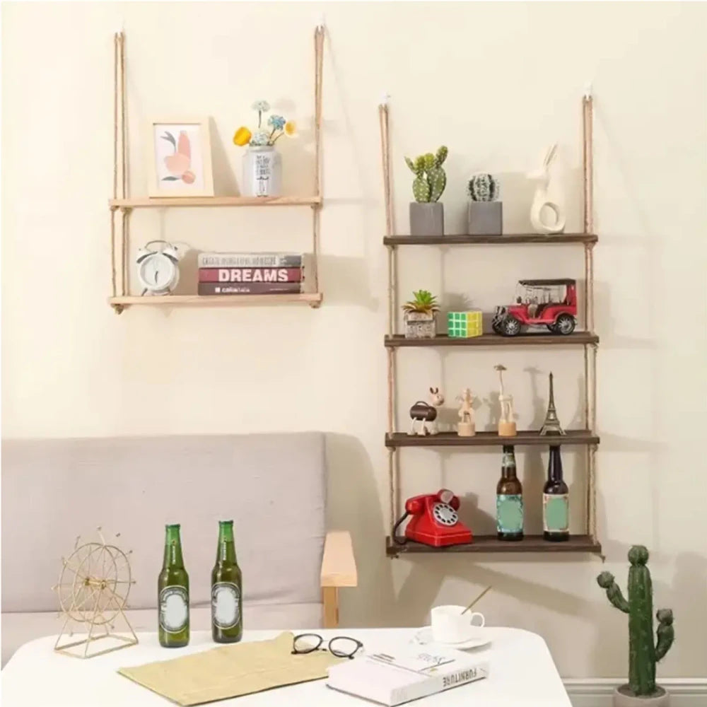 Hanging Wood Wall Shelf