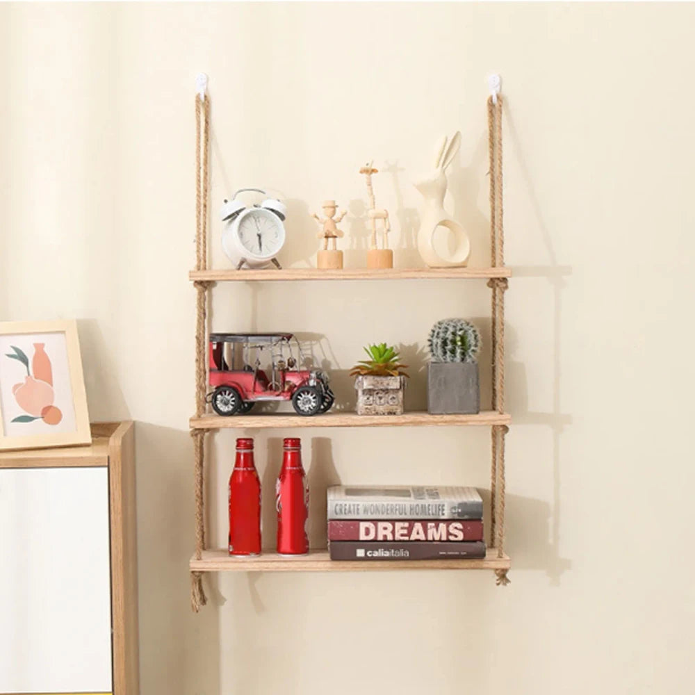 Hanging Wood Wall Shelf